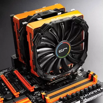 Príslušenstvo k chladiacemu systému počítača Cryorig CR-CCO — ABS oranžová, kompatibilné s R1 Universal/R1 Ultimate, 140×23×131 mm