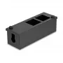 Rozbočovacia zásuvka DeLOCK Easy 45 modulový nosič pre montáž na stôl alebo stenu, kov, čierna — 4×22,5×45 mm alebo 2×45×45 mm