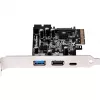 SilverStone ECU05 - USB adaptér - PCIe 2.0 x2 Low Profile - USB 3.1 Type-C x 1 + USB3.0 x 2 + USB3.0 (interný) x 2 (SST-ECU05)