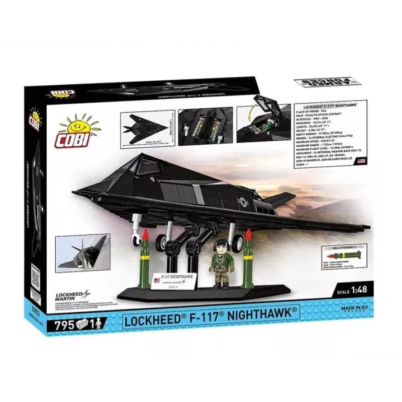Lockheed F-117 Nighthawk stavebnica (mierka 1:48)