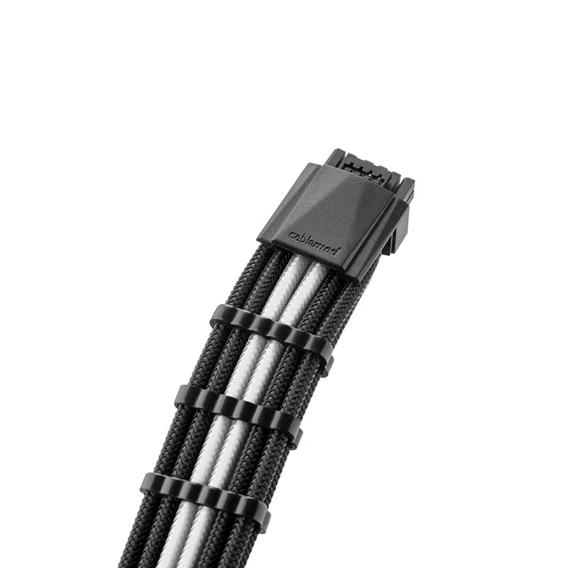 CableMod C-Series PRO ModMesh Sleeved 12VHPWR StealthSense - sada napájacích káblov - čierna/biela (CM-PCSR-16P3-N60KKW-5PK-R)