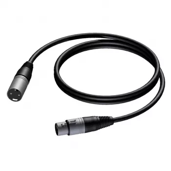 Audio kábel PROCAB CAB901 5m XLR samec na samicu čierna