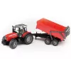 Model traktora BRUDER Massey Ferguson 7480 s vyklápacím prívesom