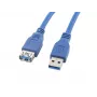 Predlžovací kábel USB 3.0 AM-AF modrý 3M