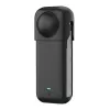 Silikónové ochranné puzdro Puluz pre Insta360 X4 — čierne, robustný dizajn