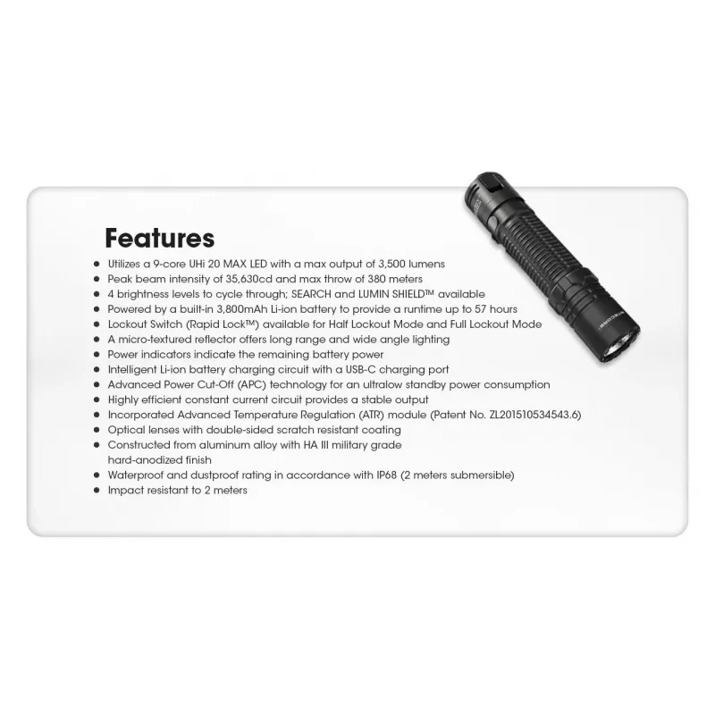 Nitecore EDC31 baterka, 3500 lm