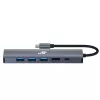 Adaptér HUB USB C 6in1 - HDMI, USBx3, PD, RJ-45