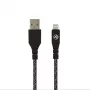 Dátový kábel USB na Lightning Tellur TLL155481 2,4 A 1 m nylon čierny
