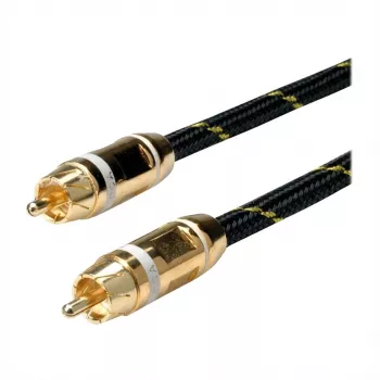 ROLINE GOLD RCA prepojovací kábel simplex konektor / konektor, biely 5,0m (11.09.4252)