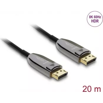 DELOCK aktívny optický kábel DisplayPort 2.1 8K 60Hz 40Gbps, 20 m