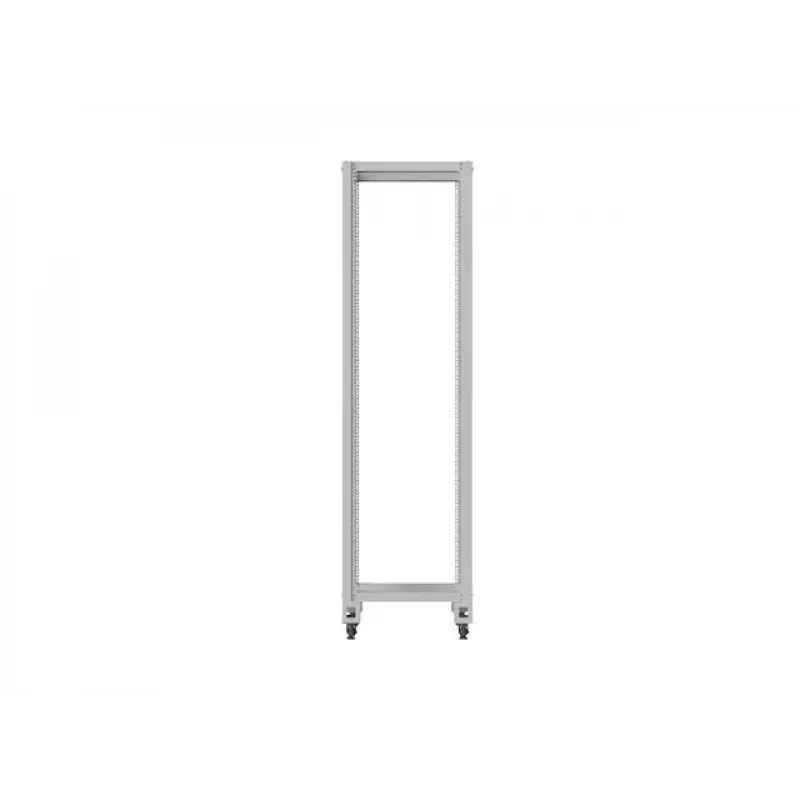 19-palcový otvorený rack LANBERG 42U, hĺbka 800 mm, šírka 600 mm, sivý