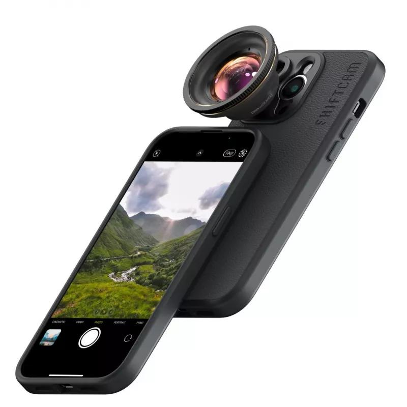 Fotoobjektív ShiftCam LU-WD-016-23-EF širokouhlý objektív 16 mm čierna zlatá
