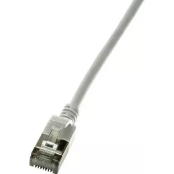 Sieťový kábel LogiLink tenký U/FTP CQ9012S RJ-45 Cat6a 0,3 m sivý