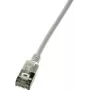 Sieťový kábel LogiLink tenký U/FTP CQ9012S RJ-45 Cat6a 0,3 m sivý