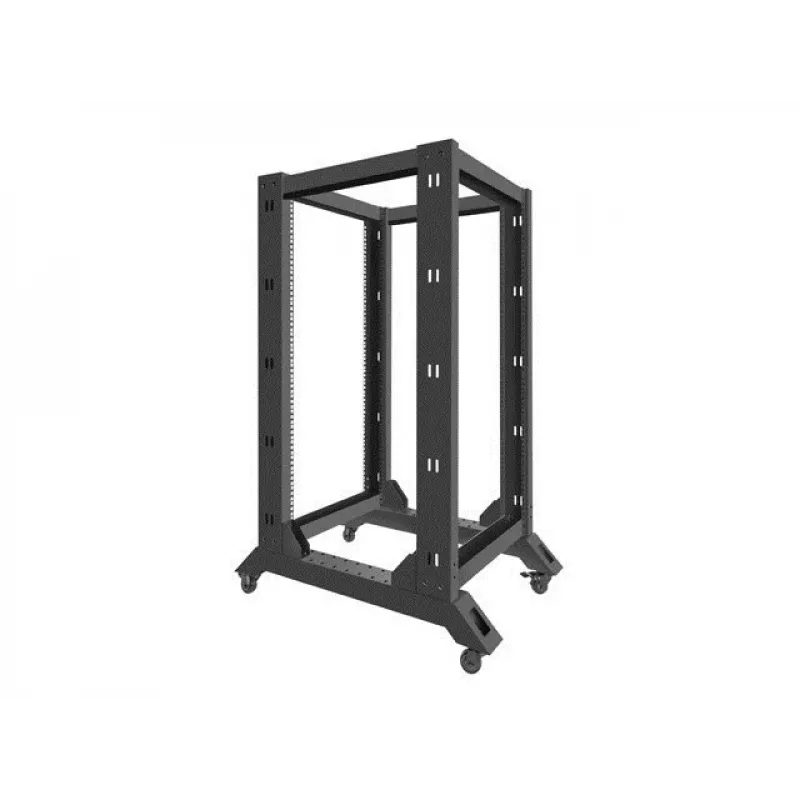 Voľne stojaci rack LANBERG OR01-6822-B 22U, 600 mm Š x 800 mm H, čierny, nosnosť 600 kg