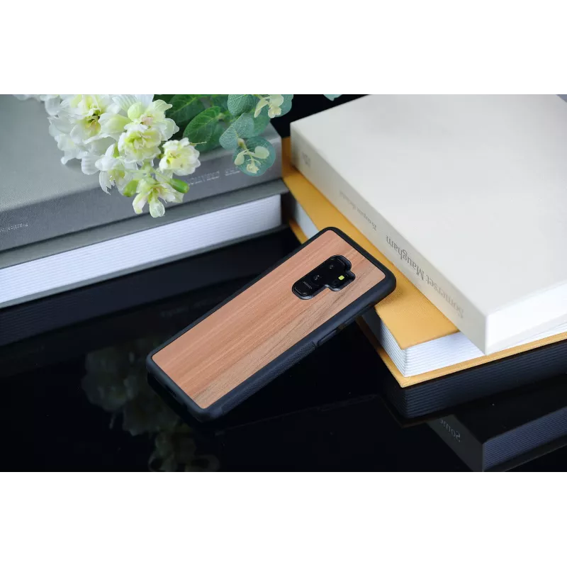 Puzdro na smartphone man and wood pre Samsung Galaxy S9 Plus — Cappuccino čierna