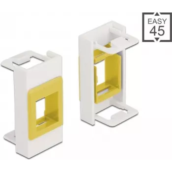 Držiak Keystone DeLOCK Easy 45 modul 22,5 x 45 mm biely žltý