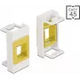 Držiak Keystone DeLOCK Easy 45 modul 22,5 x 45 mm biely žltý