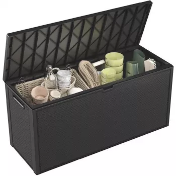 Vonkajší úložný box Keter 249722 270 L, odolný voči poveternostným vplyvom, grafit, obdĺžnikový 1180×440×580 mm