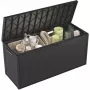 Vonkajší úložný box Keter 249722 270 L, odolný voči poveternostným vplyvom, grafit, obdĺžnikový 1180×440×580 mm