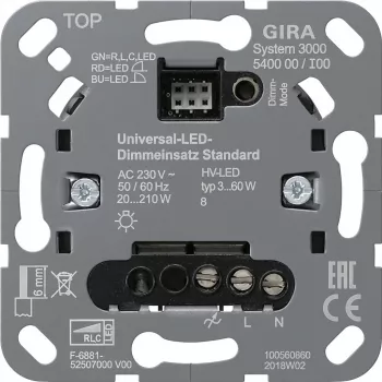 GIRA 540000 540000 S3000 Uni-LED vložka stmievača Standard (540000)