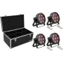 LED podlahový reflektor set EUROLITE SLS-7 HCL 4x s transportným case TDV-1