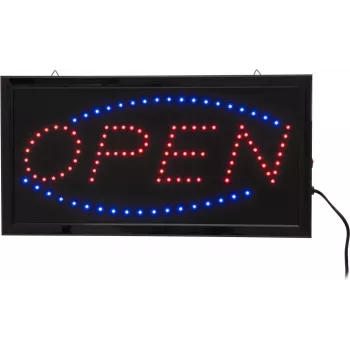 LED nápis EUROLITE OPEN 80500303 – osvetlený Open nápis, klasický dizajn