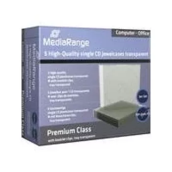 MEDIARANGE BOX31-T - jewel case - 1 disk - transparentný - plast - 120 mm - 140 mm