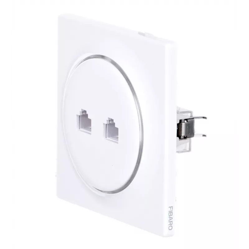 Fibaro Walli N zásuvka 2 x RJ-45 biela