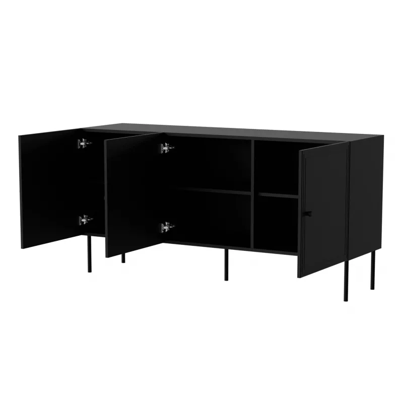 Cama 3D komoda PALAZZO BIS 151x40x75 matná čierna