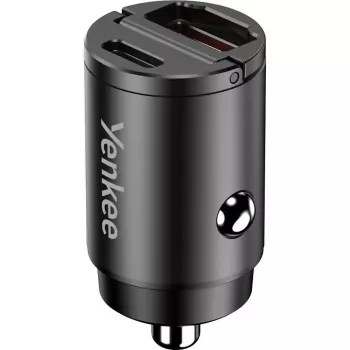 Autonabíjačka YENKEE CAR 02 Power Delivery 30W s USB-A a USB-C konektormi