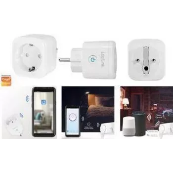 Smart Wi-Fi zásuvka LOGILINK SH0101 biela – diaľkové zapnutie/vypnutie, ovládanie aplikáciou, jednoduchá zásuvka