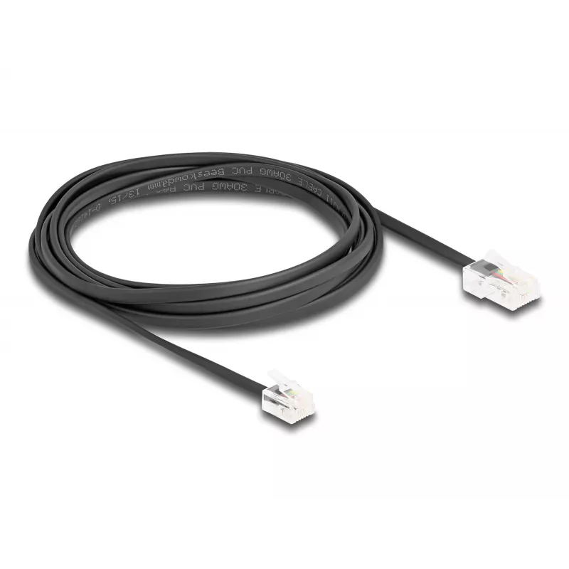 DeLOCK telefónny kábel RJ45 konektor samec na RJ11 konektor samec čierny 3 m