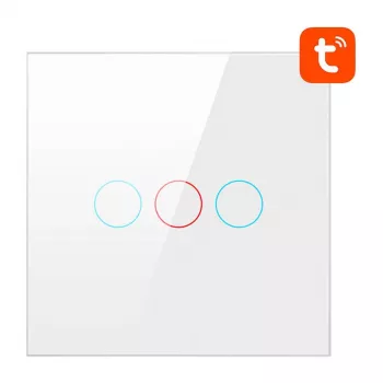 Inteligentný vypínač svetla Avatto TS02-EU-W3 WiFi 3-cestný — nástenný WLAN vypínač pre viacnásobné ovládanie