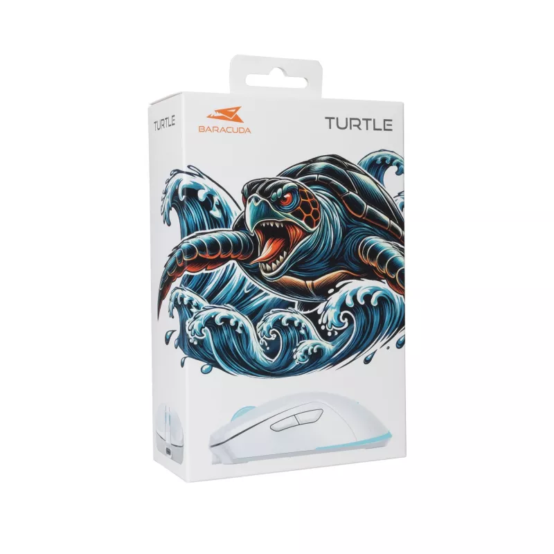 Myš Baracuda BGM-122 Turtle biela TURTLE-W