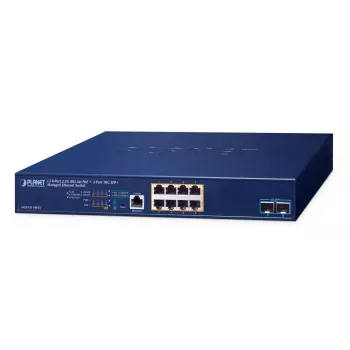PLANET Layer 3 - 8-portový 2.5GBASE-T Managed L3 2.5G Ethernet (100/1000/2500) Power over Ethernet (PoE) 1U modrá (MGS-6311-8P2X)