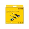 DeLOCK 63465 Adaptér USB 2.0 Type-A na sériový RS-422/485, 6-pólová svorkovnica, 1,8 m, čierny/priehľadný