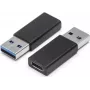 USB-A na USB-C adaptér ShiverPeaks 14-05032, USB 3.0, čierny