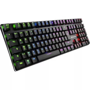PureWriter RGB, herná klávesnica čierna, FR rozloženie, Kailh Choc Low Profile Blue