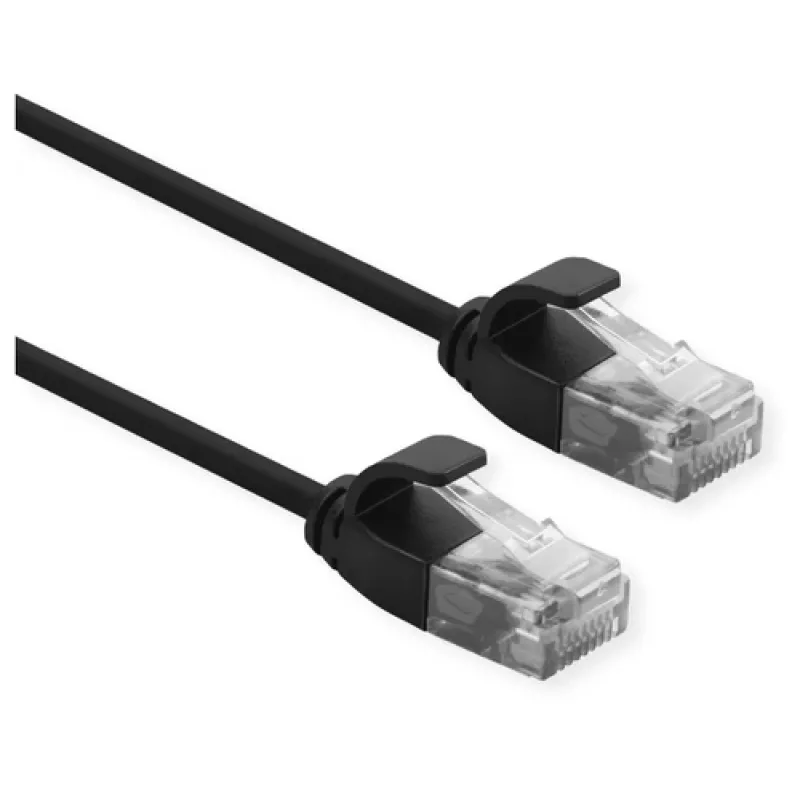 Sieťový kábel ROLINE 21.15.3955 RJ-45 Cat6a 2 m čierny