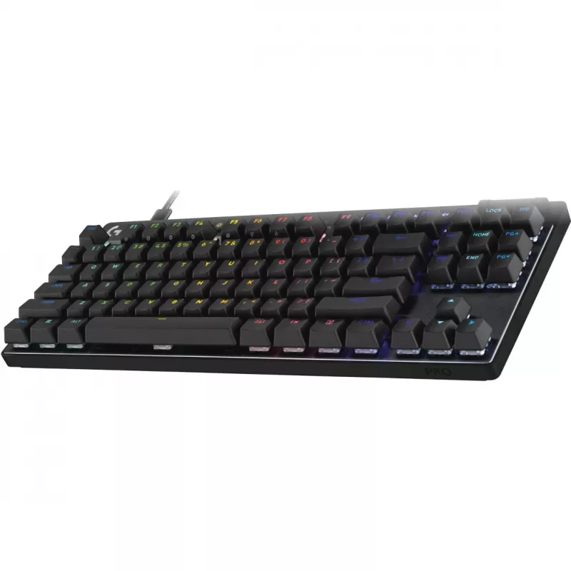 Logitech G PRO X RAPID - klávesnica - TKL - podsvietenie - USB - QWERTZ - nemčina - spínače klávesov: lineárne - čierna (920-013228)