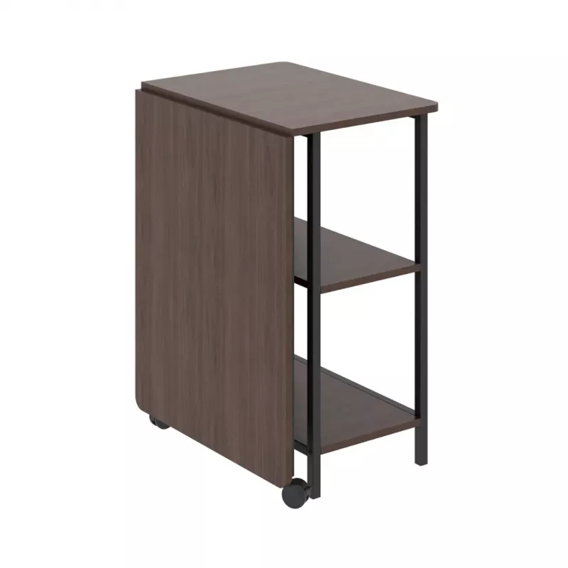 Maclean Loft sklápací stôl, rozmery: 107x45x75 cm, max. 150 kg, s doskou stola, tmavá orechová farba, MC-411 B