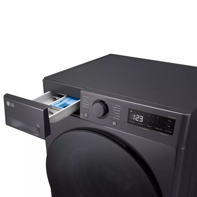 Práčka LG F2WR508S2M — s predným plnením, 8 kg, 1200 ot/min, A…