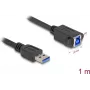 DeLOCK USB kábel USB Type-A konektor samec na USB Type-B konektor samica 1 m čierny