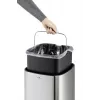 Obdĺžnikový odpadkový kôš Durable NO TOUCH 35L nerez čierny strieborný