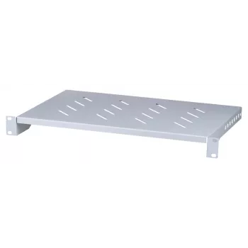 Polica do racku LANBERG AK-1004-S — 1U 19 palcov sivá, šírka 483 mm, hĺbka 300 mm, nosnosť 25 kg