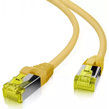 Patch kábel helos Cat 6a S/FTP 0,5 m, žltý