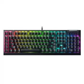 Razer BlackWidow V4 X mechanická herná klávesnica, žlté spínače, US rozloženie, káblová, čierna
