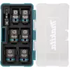 Makita E-16592 nástrčné kľúče pre rázový uťahovač sada nástrčných kľúčov čierna, tyrkysová