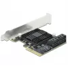 SATA PCI Express x4 karta DeLOCK 5 portov low profile formát